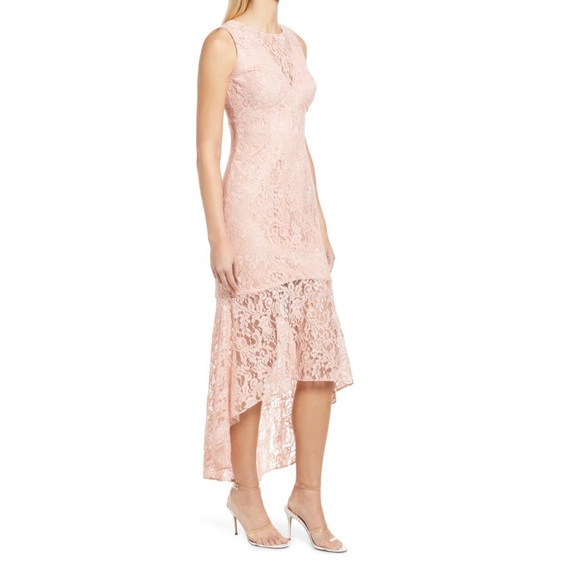 # Vince Camuto Apricot Floral Lace High-Low Cocktail Dress- New With Tag - Picture 15 of 17